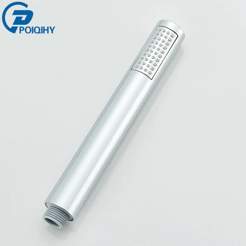 Handheld shower head, silver chrome finish, single-function