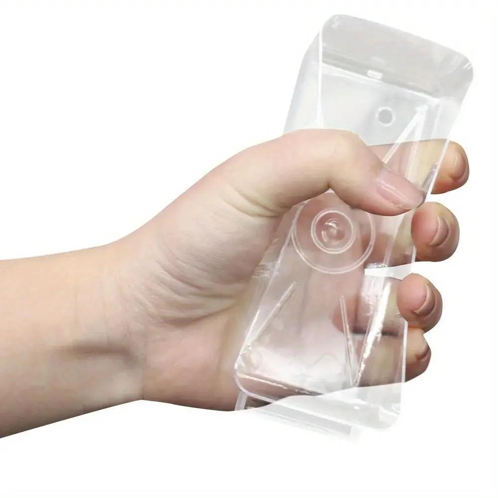 Clear plastic 25-grid wall-mounted parts box for screws and electronic components