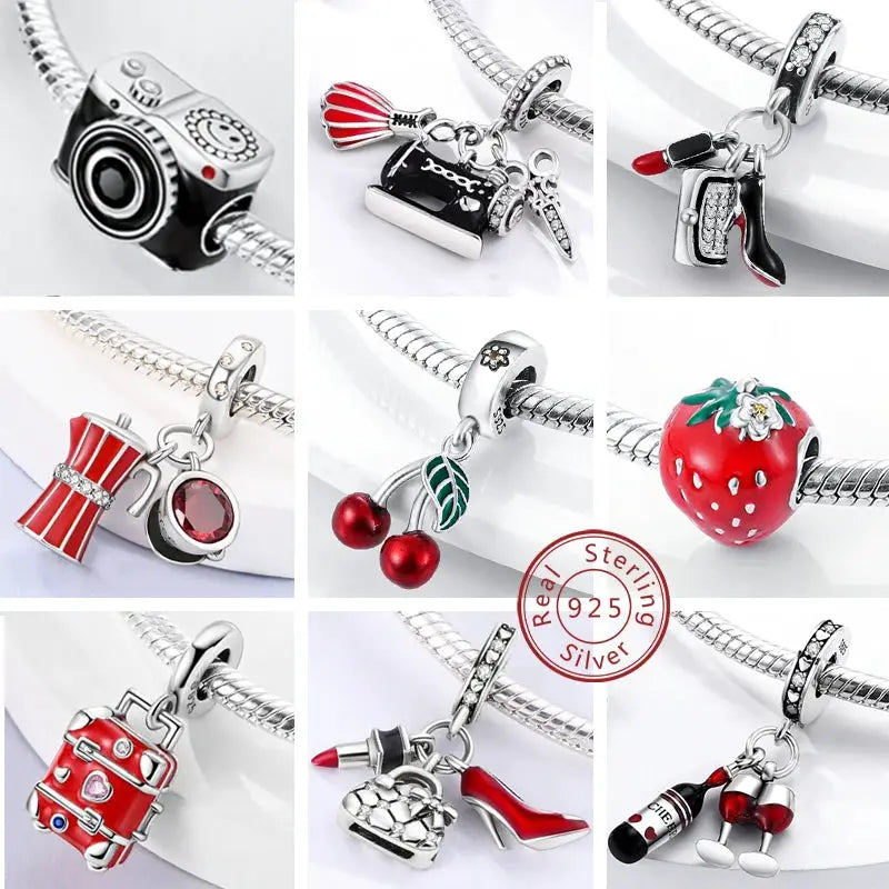 Original 925 Silver Charms Beads For Pendant Charm Bracelet Dangle For Women DIY Fine Jewelry Making Hot Sale