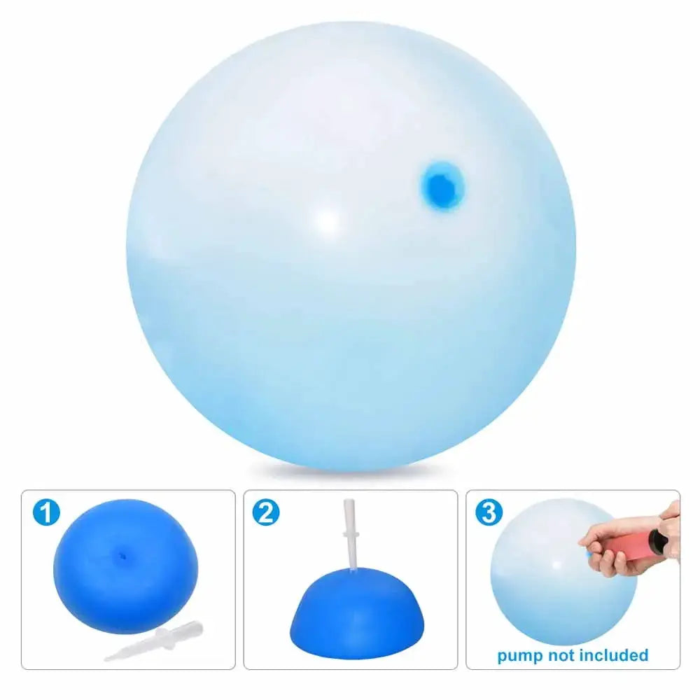 Kids Blow Up Balloon Toy Outdoor Inflatable Elastic Ball Water Filled Bubble Ball For Summer Fun Party Gift