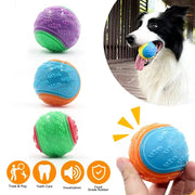 Dogs Interactive Toys Soft TPR Ball Squeaky Bite Resistant For Pet Teeth Cleaning