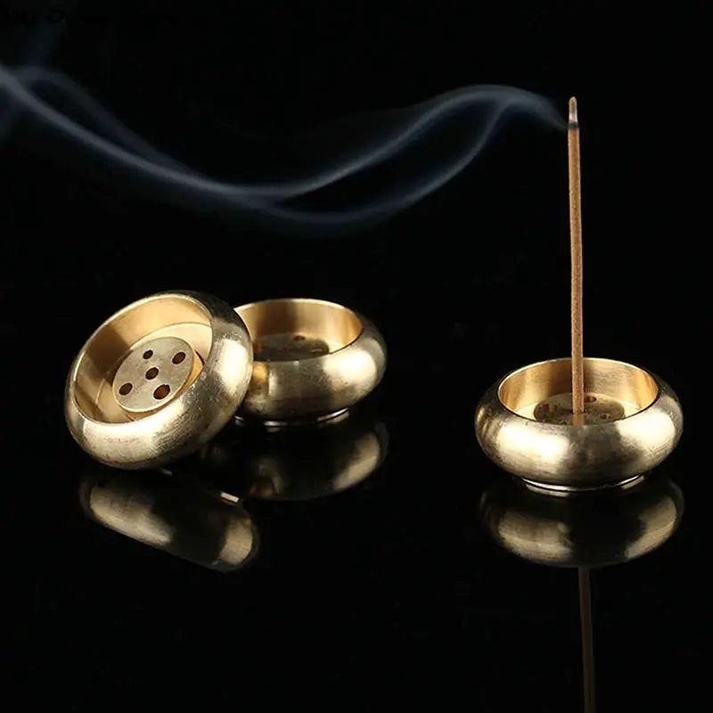 Alloy Incense Burner Stick Holder Plate Lotus Censer Bronze Nasturtium For Buddhism Zen Decor