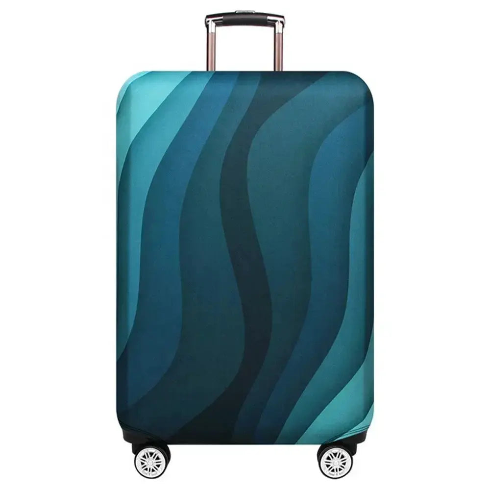 VoyagePro Luggage Cover For 18 To 32 Inch Suitcases Washable Stretch Fabric Protector With Bright Geometric Pattern