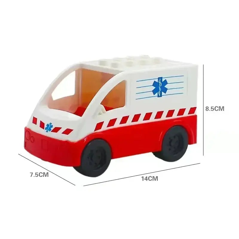 Big Building Blocks Accessories Compatible With Large Bricks Educational Toy Set For Kids Trucks Cars City Traffic