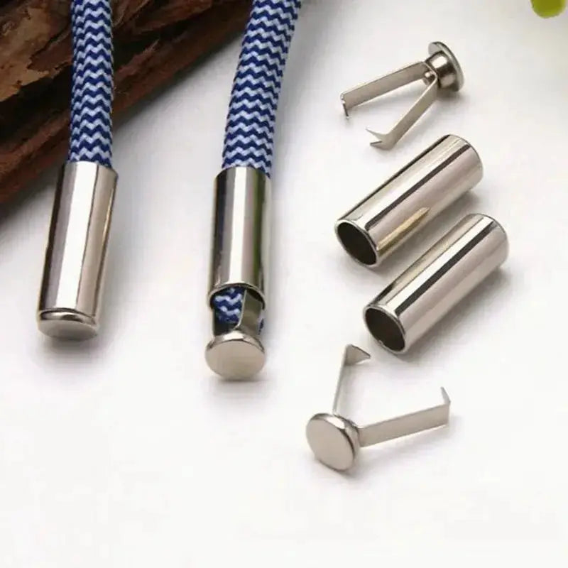 20 Sets Metal Rope End Stoppers Cord Locks For Bags Shoes Garments Lanyards Zinc Alloy