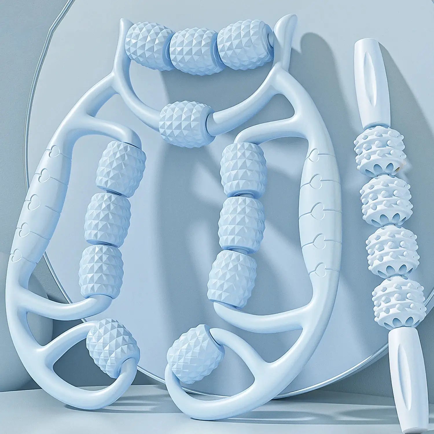 12 Wheel Annular Leg Clamp Massager For Anti Cellulite Body Slimming And Deep Tissue Massage