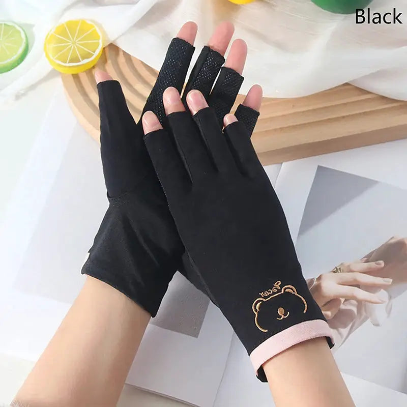 NailGuard Anti UV Fingerless Nail Gloves For Gel UV Protection During LED Nail Treatments