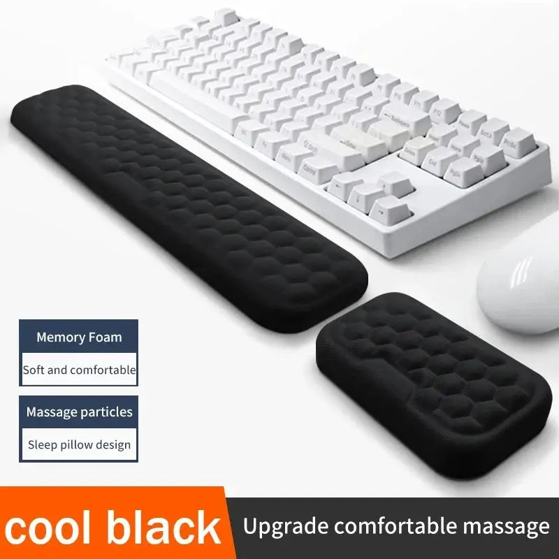 ComfyWrist Two In One Memory Foam Keyboard And Mouse Wrist Rest For Ergonomic Support And Better Posture