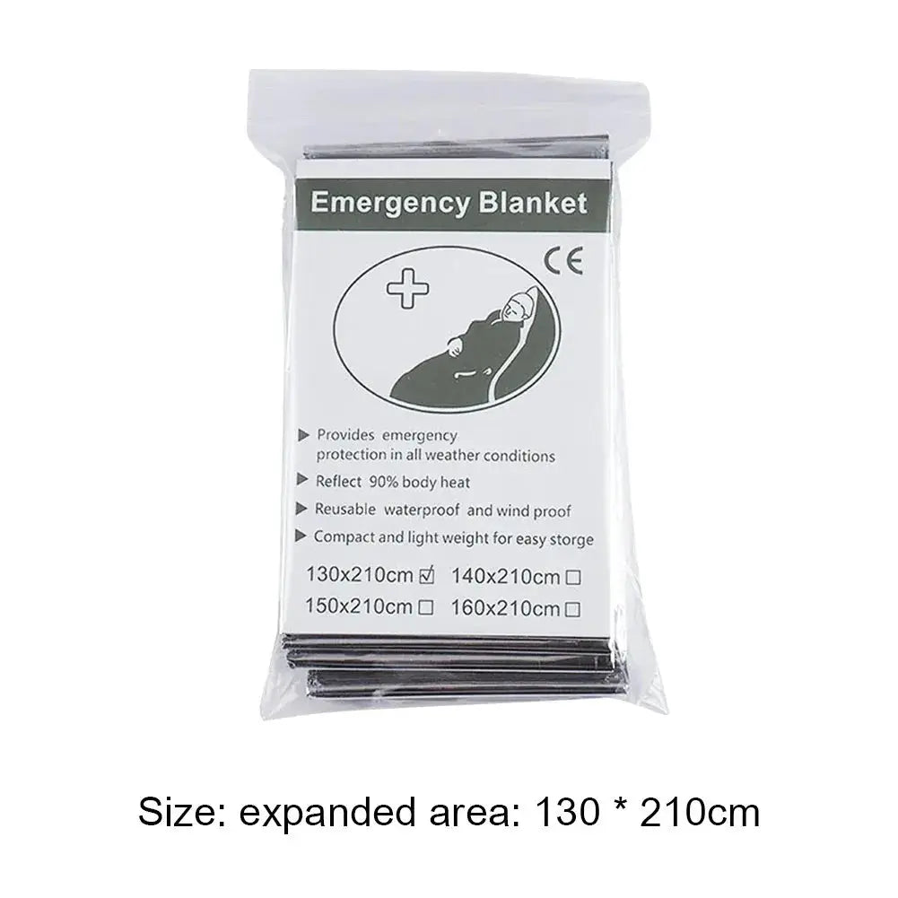 1 To 10 Pack Emergency Thermal Blanket Kit Military Rescue Mylar Foil Windproof Waterproof First Aid Camping