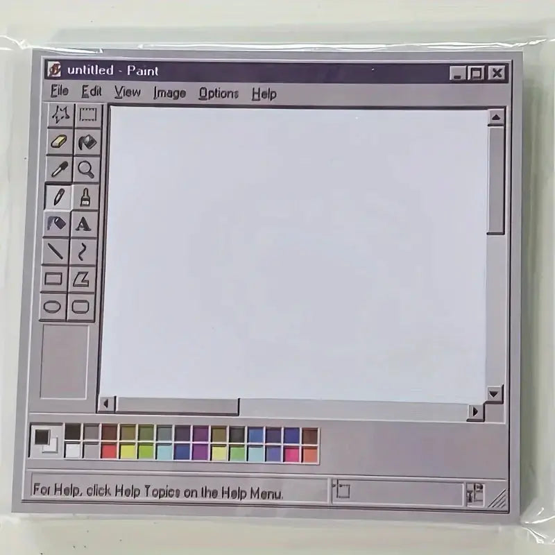 Vintage Computer Drawing Sticky Notes 50 Sheets For Artists And Office Use Durable Adhesive Notes