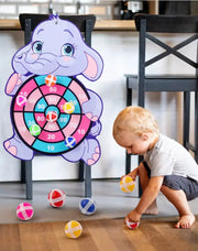 Montessori Cartoon Animal Dart Board Sticky Ball Toy For 2 To 4 Year Old Kids Family Educational Fun