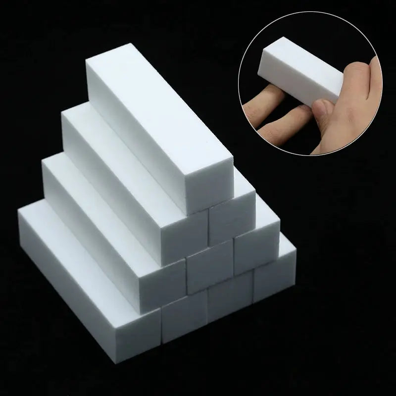 ElegantNail Pink Four Sided Cushioned Nail Buffer For Shaping Smoothing And Polishing Natural And Acrylic Nails
