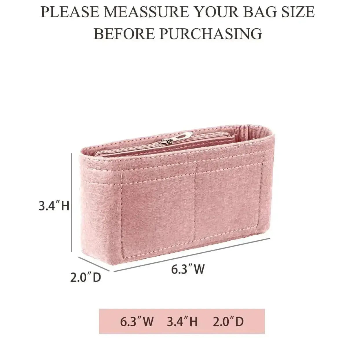 Longchamp Mini Tote Bag Organizer With Custom Fit Inner Liner To Keep Bags Structured And Organized