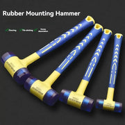 Double Headed Installation Hammer With Rubber Handle 25mm To 45mm Head Detachable Insulated Tool For Doors And Windows
