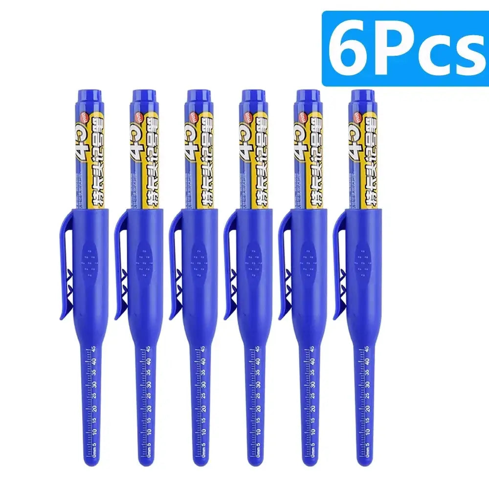 45mm Waterproof Long Head Marker Pen for Deep Hole Marking Tile Carpentry Woodworking Multi Purpose Ink Black Blue Red