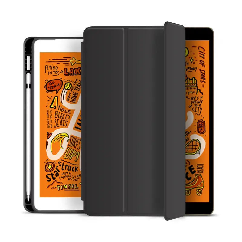 Funda Pencil Holder iPad Case With Durable PU Shockproof Waterproof Protective Cover For All iPad Models