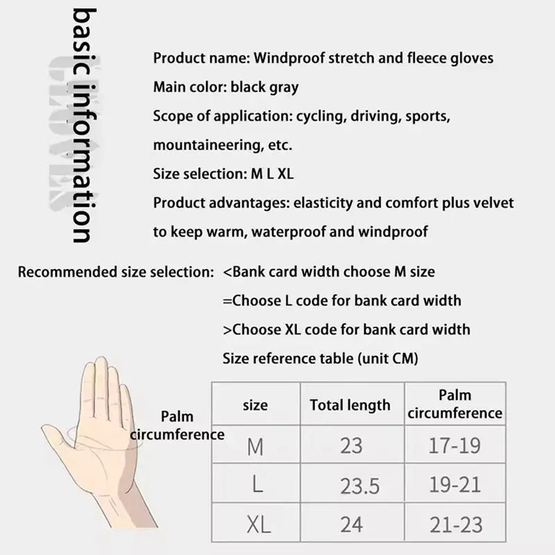 Winter Fishing Gloves for Men and Women Warm Anti Slip Touch Screen Two Fingers Cut Outdoor Angling