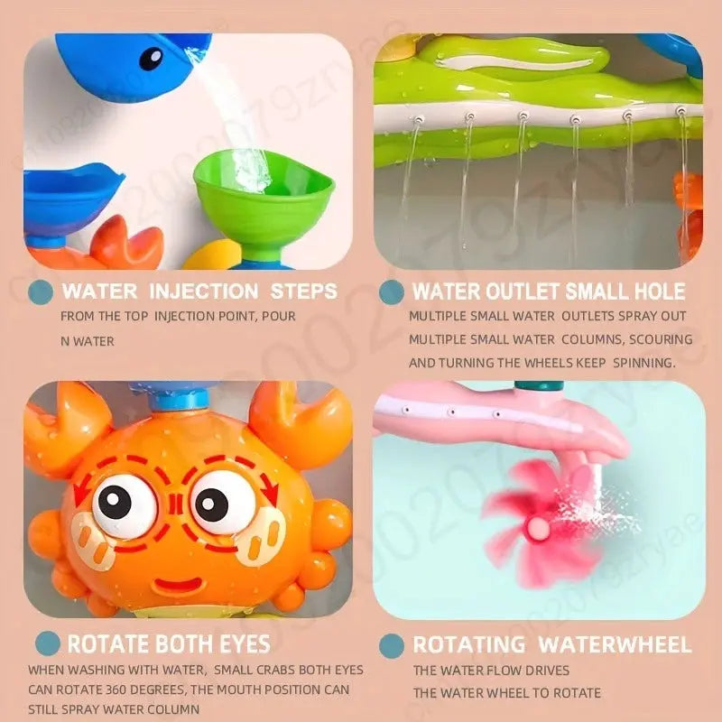 Interactive Suction Cup Bath Toy Set for Kids and Toddlers, Ideal Gift for Halloween and Christmas