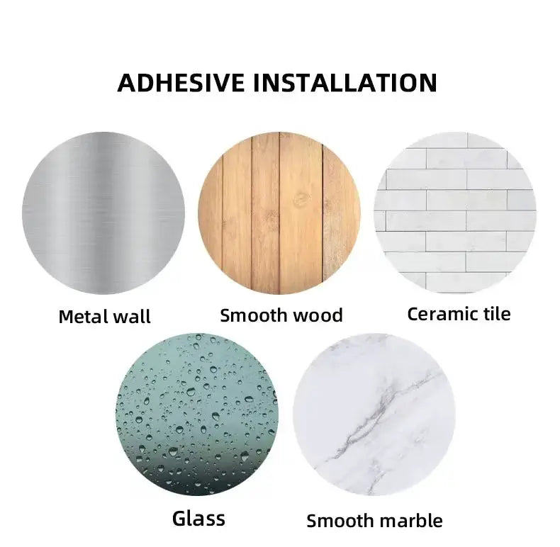 Simples Market adhesive kitchen towel holder for metal wall, smooth wood, ceramic tile, glass, and marble surfaces