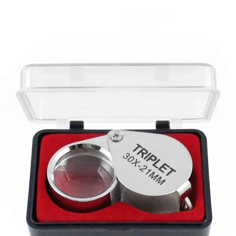 Adjustable 10x 20x 30x Magnifying Glass With 21mm Metal Foldable Lens For Jewelry Identification And Label Reading