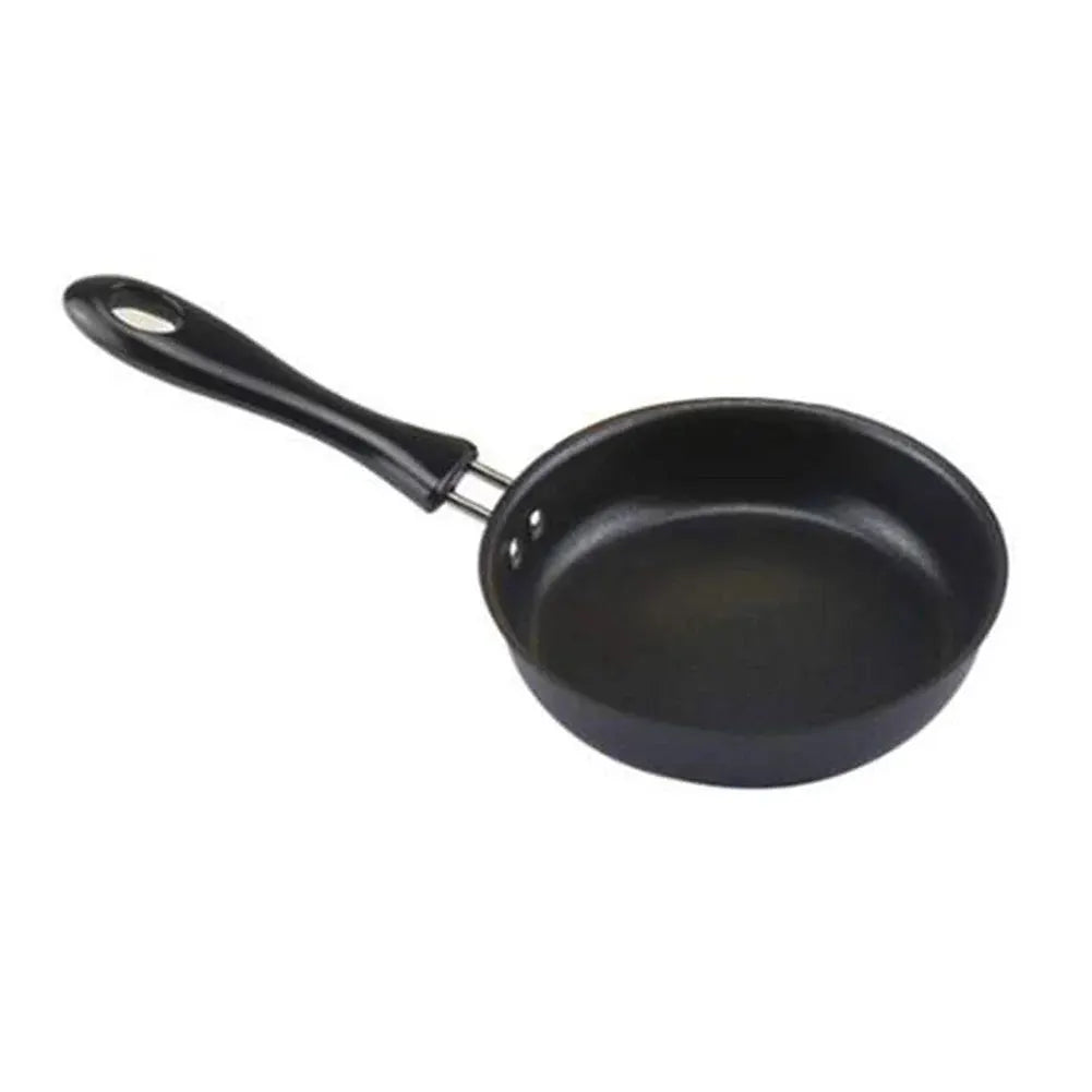 CastCraft Mini Cast Iron Egg Skillet With Nonstick Coating For Easy Release And Cleaning 12 cm Diameter Pan