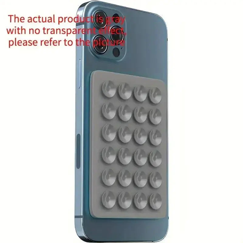 GripMate Silicone Suction Phone Holder Mat Wall Stand With Anti Slip Square Design For Apple Phones