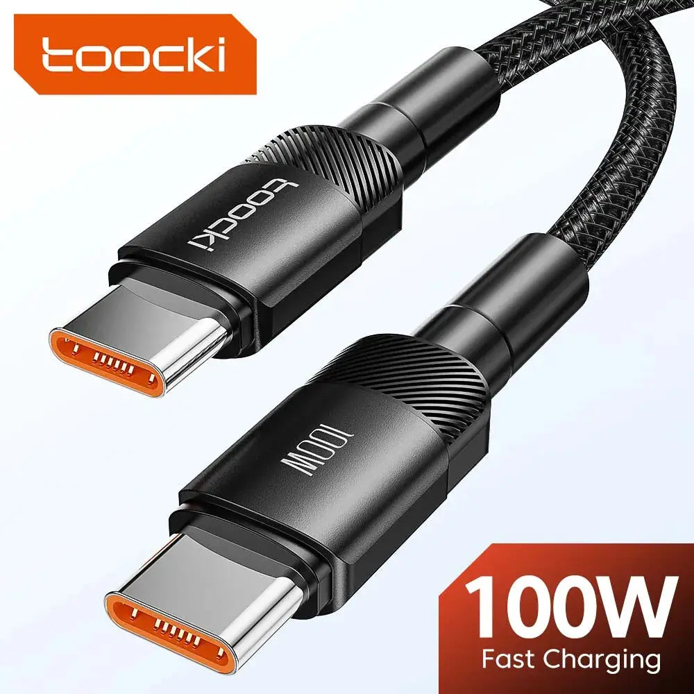Toocki 100W USB C To USB C Cable PD 3.0 Quick Charge 4.0 Fast Charging And High Speed Data Transfer