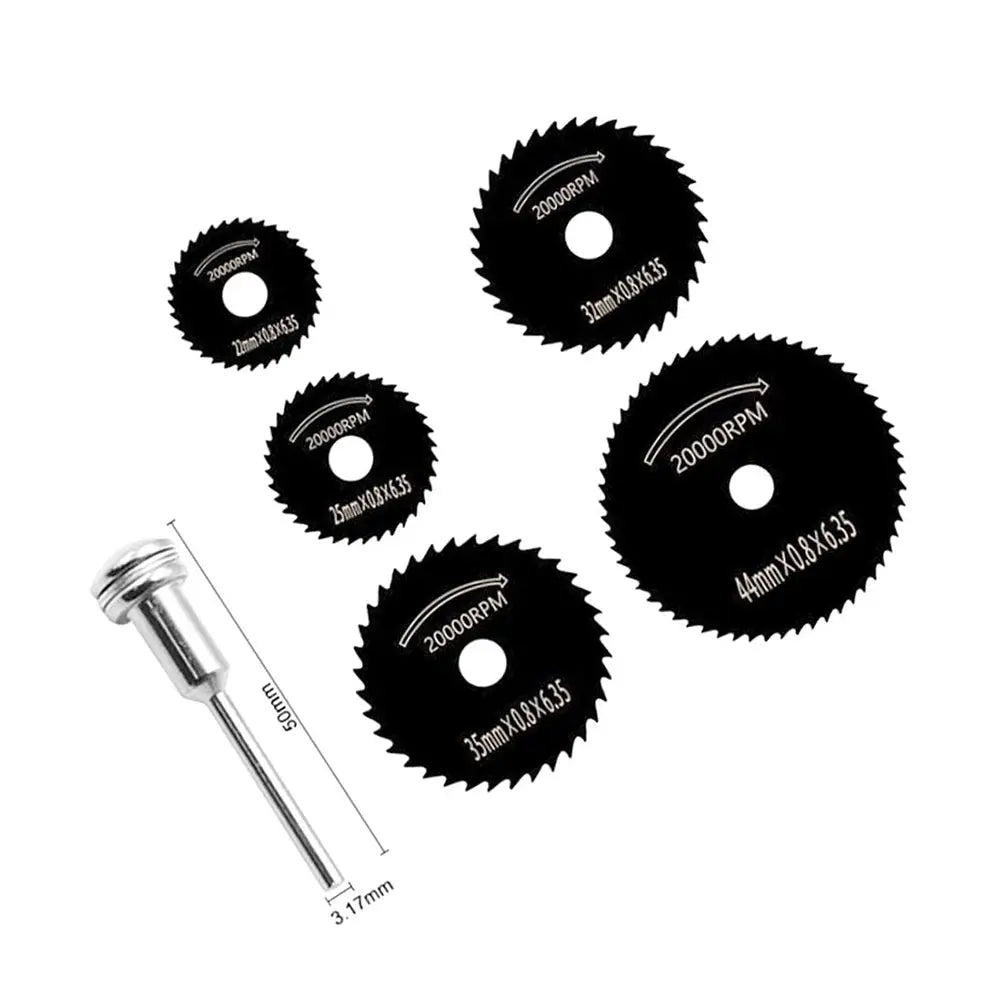 6 Piece Woodworking And Metal Cutting Blade Set For Drill Circular Saw And Grinder High Speed Steel