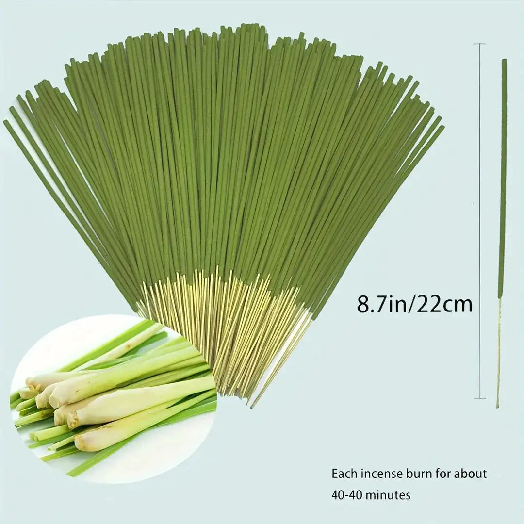 Extended Burning Time Lemongrass Oil Stick for Home and Outdoor Use 45 Minute Burn Scent for Camping Yard Pool Decor