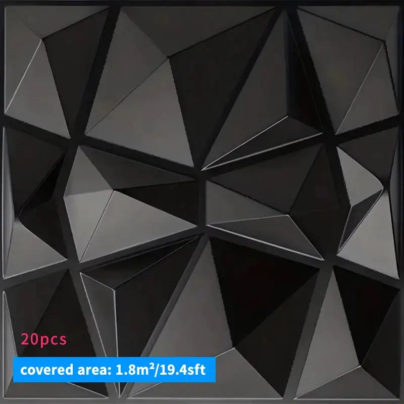 20 Pcs 3D Wall Panels 30x30cm Indoor Wall Decor For Living Room Bedroom Hotel Office Mural Tile Panels