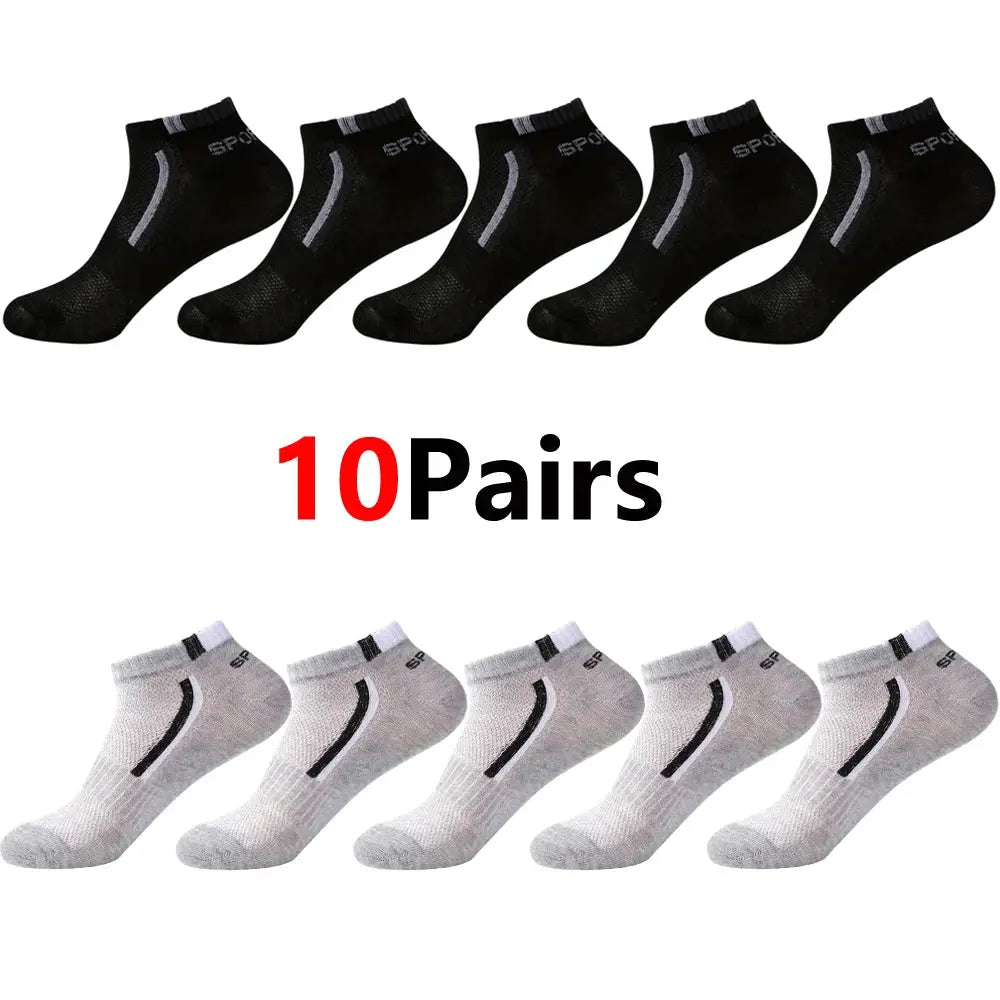 Mens Anti Slip Ankle Boat Socks Five Pairs For Business And Sports Breathable Sweat Resistant Odor Resistant Comfortable