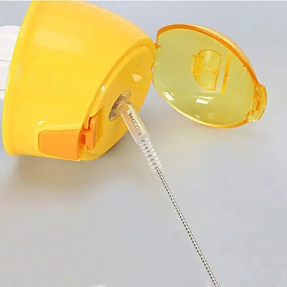 5-Piece Stanley straw cleaner kit by Simples Market; yellow tumbler with open lid and long pipe-cleaner brush