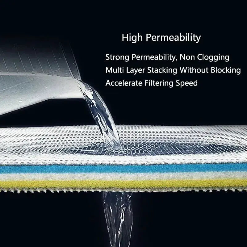 9Layers Aquarium Filter Sponge No Glue Biochemical Cotton for Bio Filtration in Freshwater and Saltwater Tanks