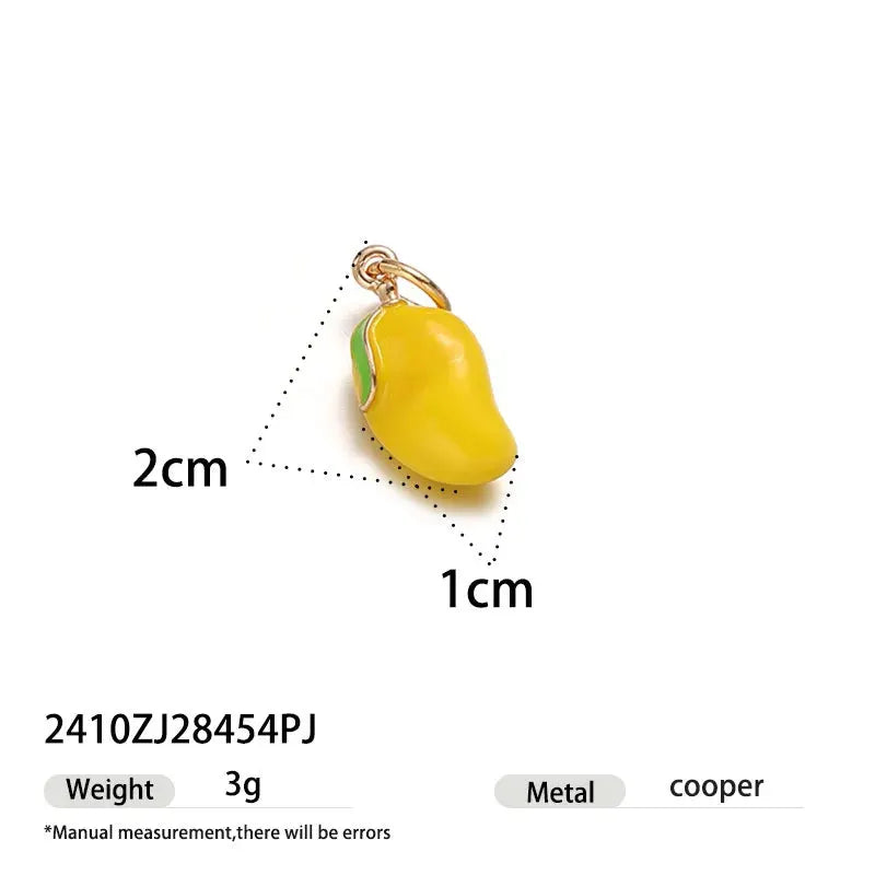 Simples Market cartoon animal pendant single hoop earring in yellow, copper metal