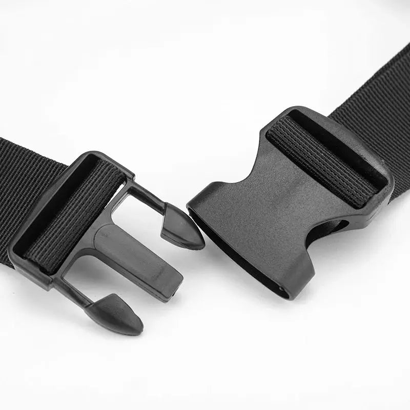 Unisex waist bag strap with black plastic side-release buckle