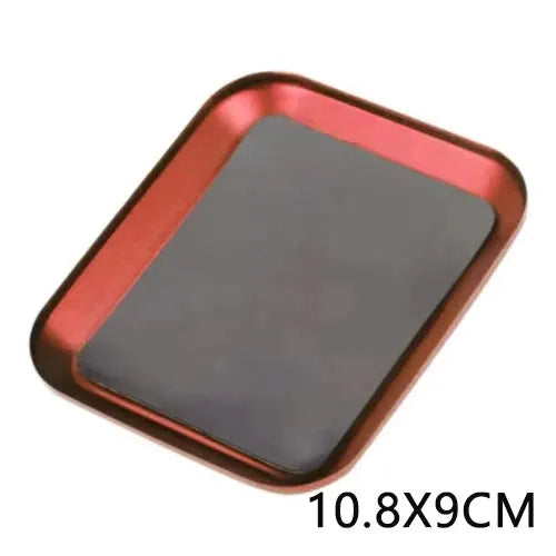 CNC Aluminium Magnetic Screw Tray 98x98x11mm For RC Car Boat Airplane Models Nut And Gasket Storage Tool
