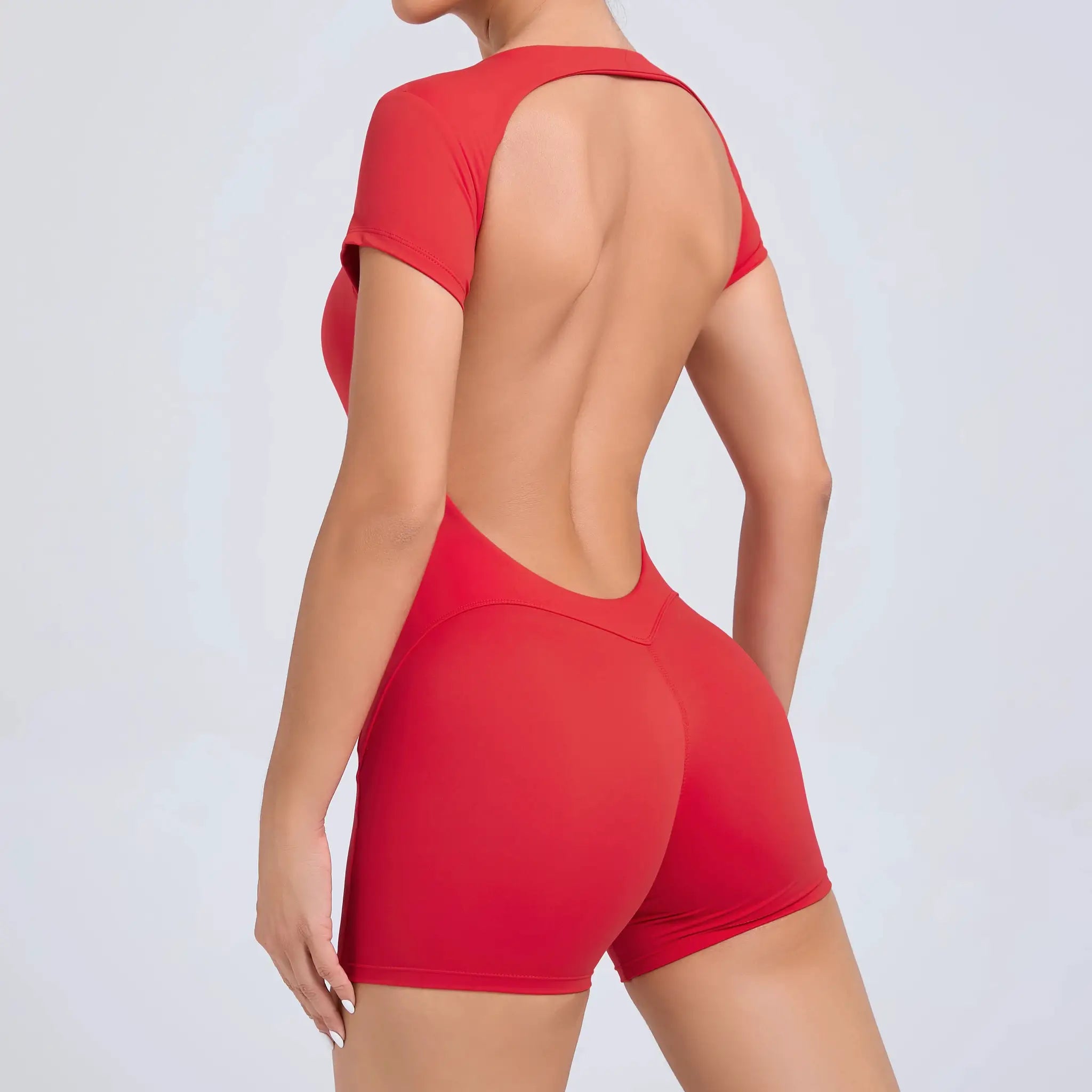 FitPulse Sporty Jumpsuit For Women Breathable Knit Fabric With Padded Inner Cups For Yoga And Fitness