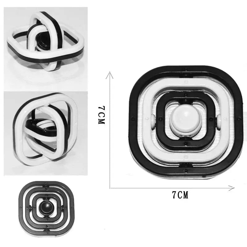 New Fidget Toys 3D Flip Finger Spinner Fingertip Gyro Autism Stress Relief ADHD Children Adults Sensory Gifts