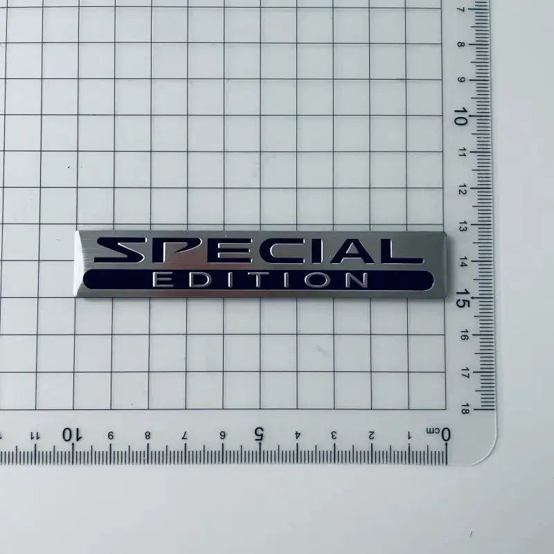 3D Metal Aluminium Silver Black Logo Emblem Badge for Car Fender and Trunk Universal Fit Limited Edition