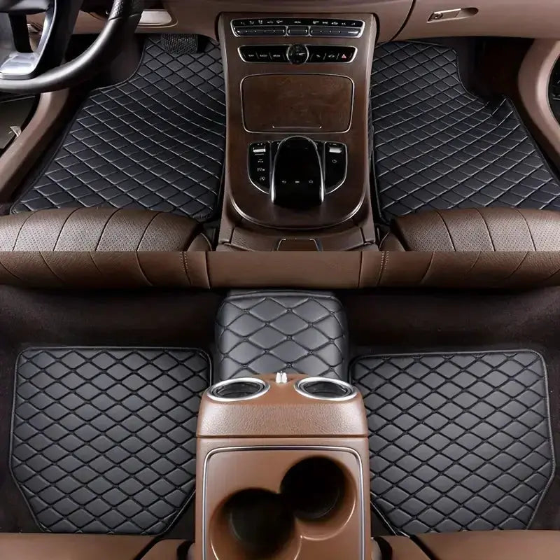 Car floor mats 5-piece PU leather waterproof set for all seasons