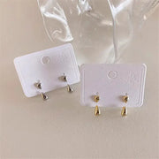 Minimalist Water Drop Earrings For Women Compact Glossy Ear Stud Fashion Jewelry Accessories