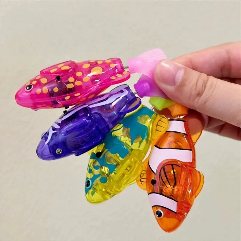 Light Up Baby Bath Toy Clownfish Swimming Electric Sensor Water Play Toy For Kids And Toddlers