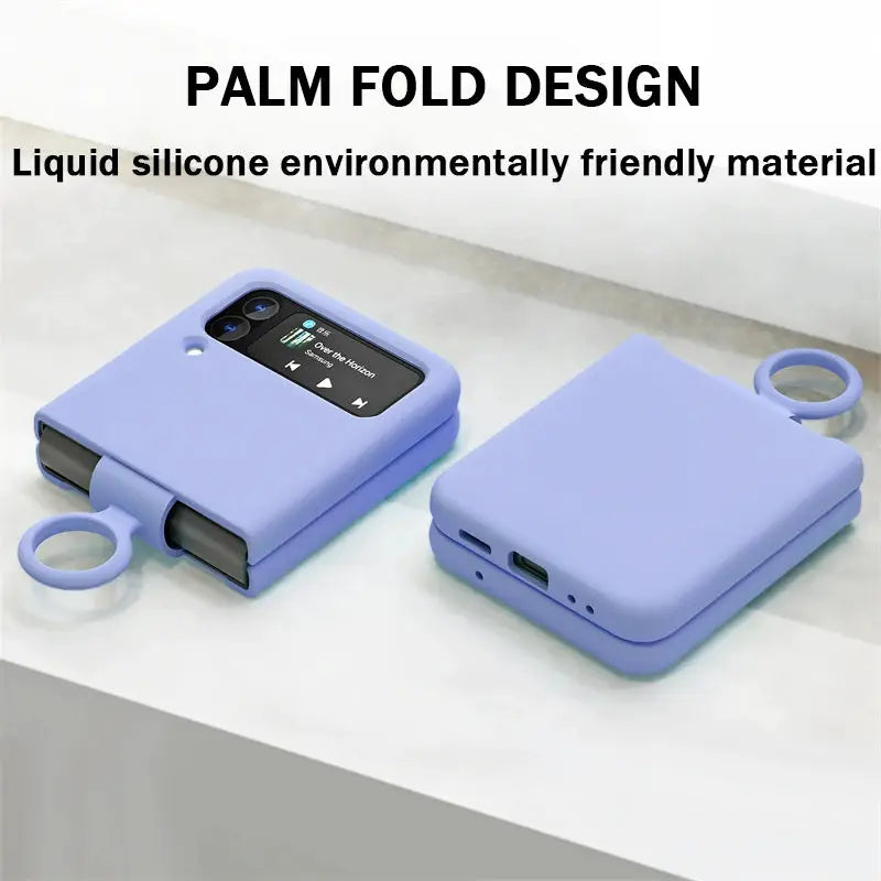 Liquid Silicone Ring Holder Case For Samsung Galaxy Z Flip Series Full Coverage And Easy Grip