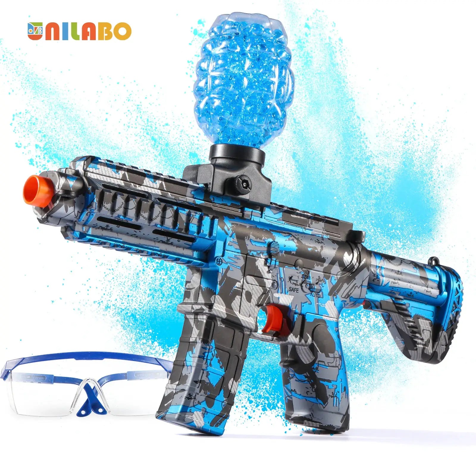 M416 Electric Ball Blaster Toy Gun High Speed Metallic Finish Rechargeable Outdoor Party Gift