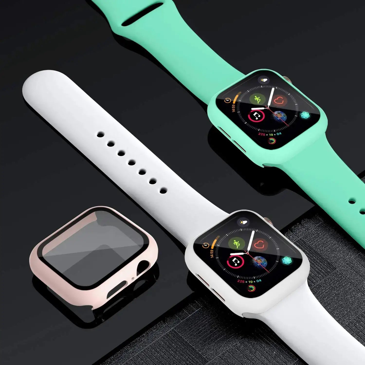 Tempered Glass+Cover for Apple Watch Case Ultra Accessories SE 3 4 5 6 7 8 Iwatch Screen Protector Case 49mm 45mm 41mm 44mm 40mm