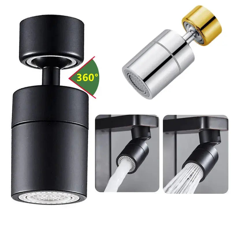 360 Degree Swivel Faucet Spray Head for Kitchen and Bathroom Dual Modes Water Saving Extension Aerator