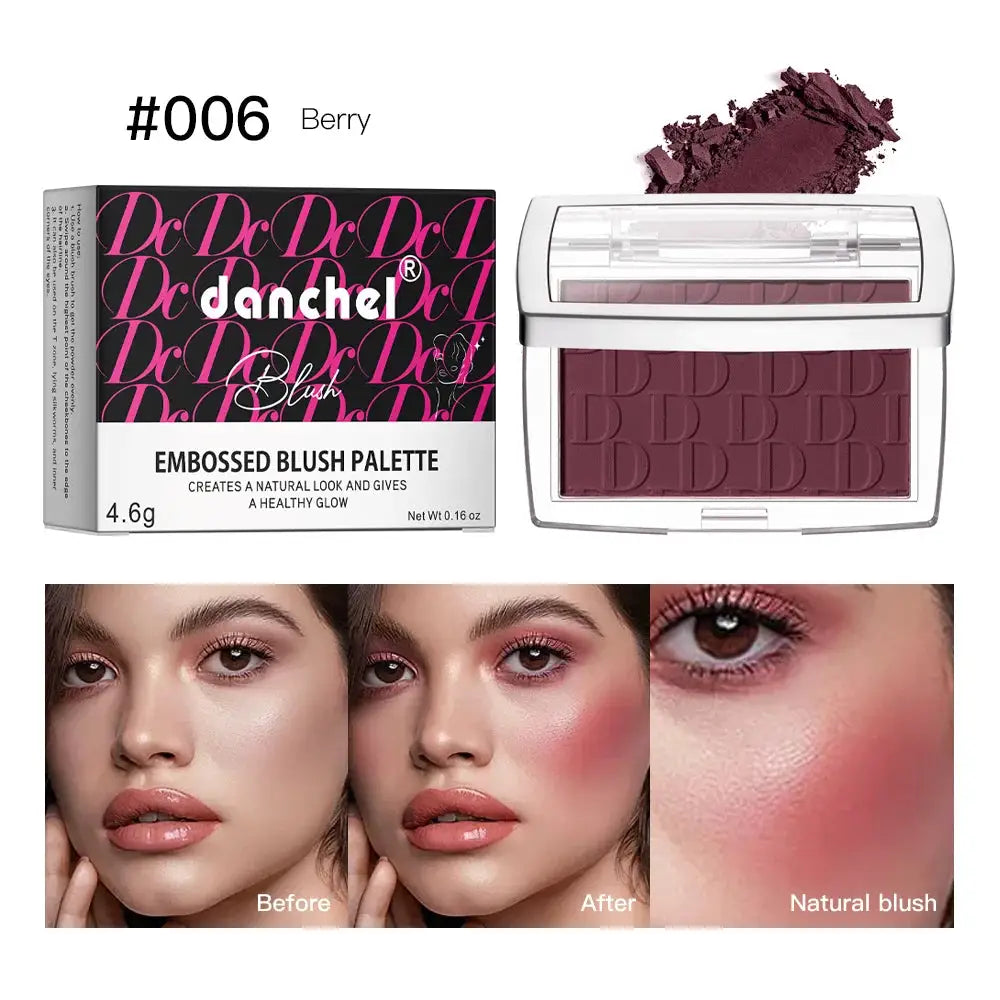 Brand Face Matte Blush Palette Natural Rosy Tint For Brightening And Contouring Finish