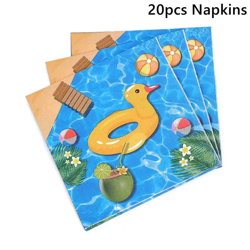Flamingo Party Decorations for Beach Summer Pool Parties Luau Birthday Celebration Tropical Paper Decor