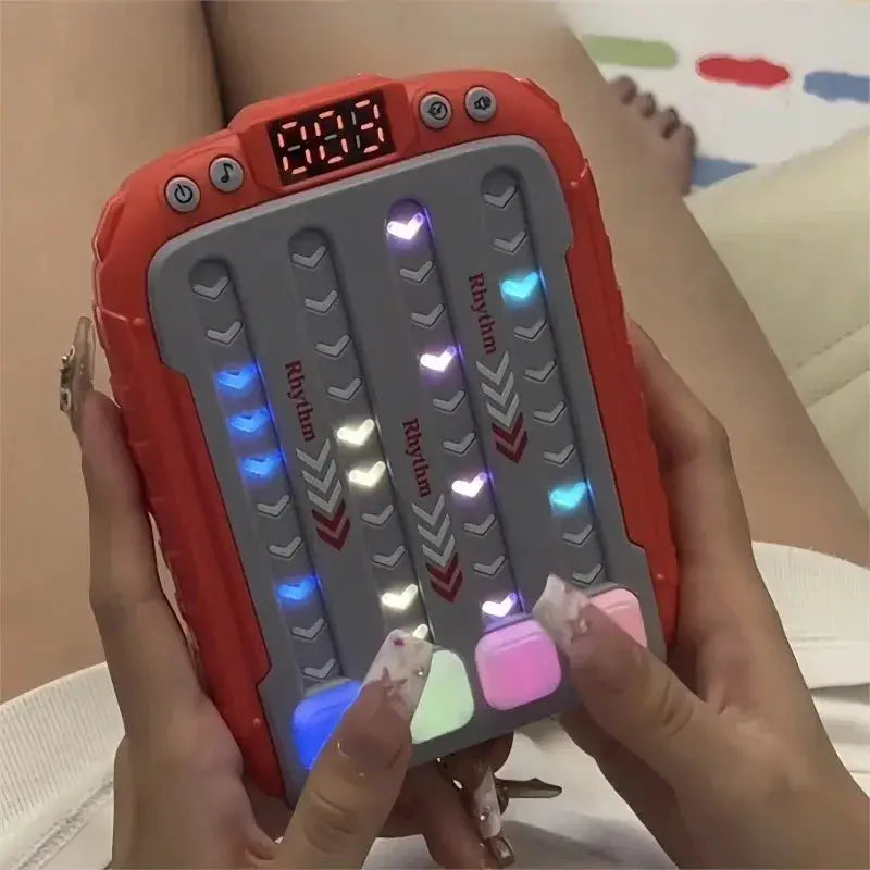 Electronic Music Puzzle Game Machine Montessori Travel Toy Light Up Sensory Educational Tabletop Game for Kids