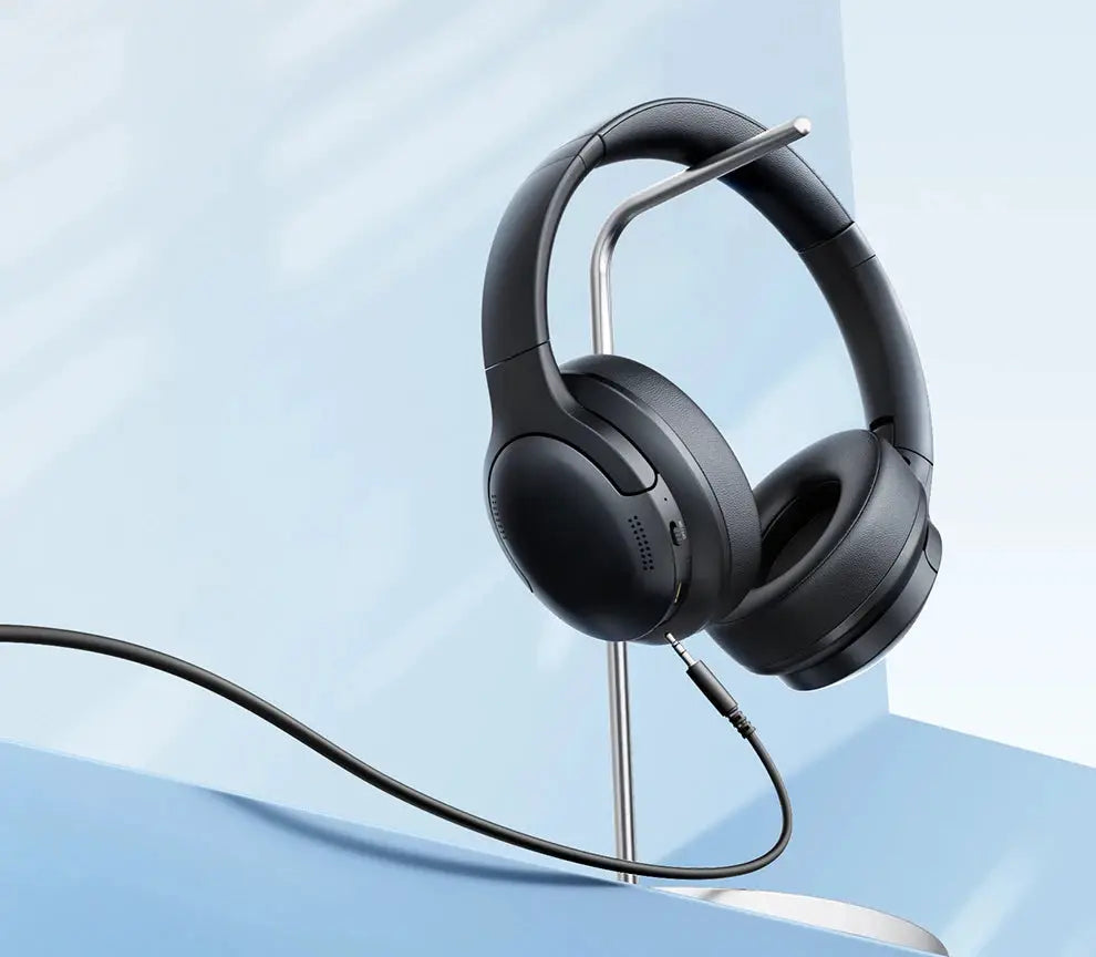 Baseus wireless over-ear headphones in black with 40mm drivers